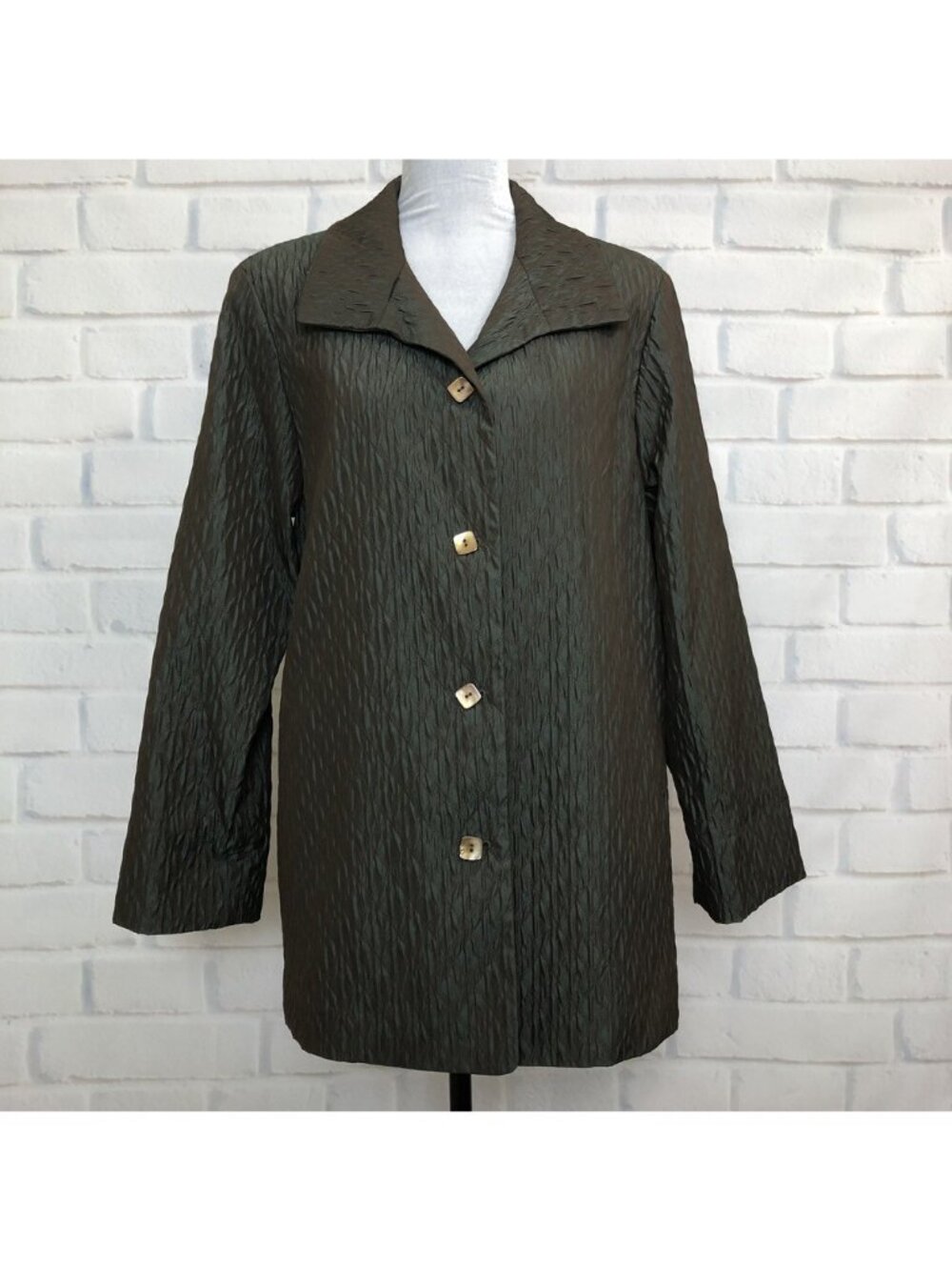 Nina McLemore Brown Quilted Jacket Size 6